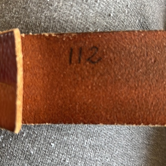 🔹 EuroMetal Two Tone Leather Belt with Brass Buckle - Picture 7 of 7